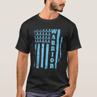 Prostate Cancer Awareness Shirt Blue Ribbon Flagga T