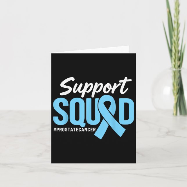 Prostate Cancer Awareness Support Squad Light Blue Kort (Framsida)