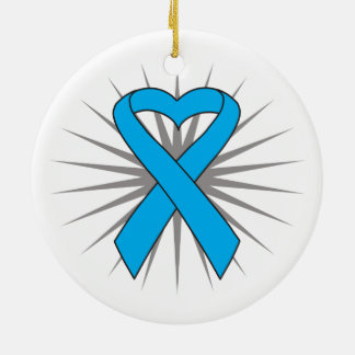 Prostate Cancer Heart Ribbon Julgransprydnad Keramik