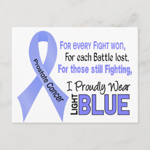 Prostate Cancer I Bära Light Blue 1 Vykort