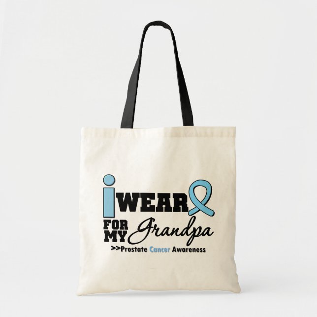 Prostate Cancer I Bära Light Blue for My Grandpa Tygkasse (Framsidan)