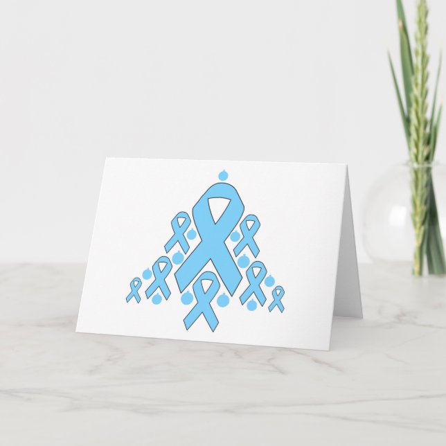 Prostate Cancer-julbandet Träd Helgkort (Framsida)