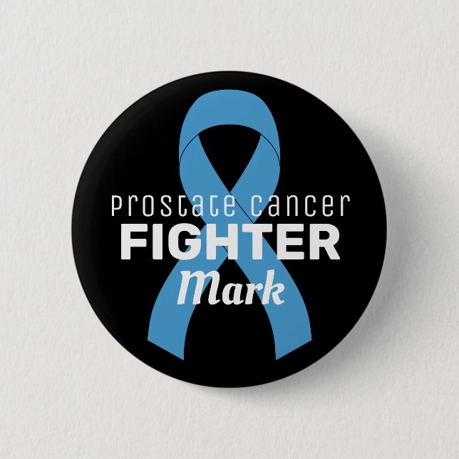 Prostate Cancer Ribbon Black-knapp Knapp (Framsida)