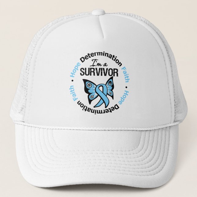 Prostate Cancer Survivor Hope Determination Faith Truckerkeps (Framsida)