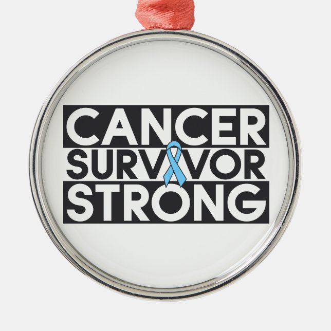 Prostate Cancer Survivor Strong Julgransprydnad Metall (Framsidan)