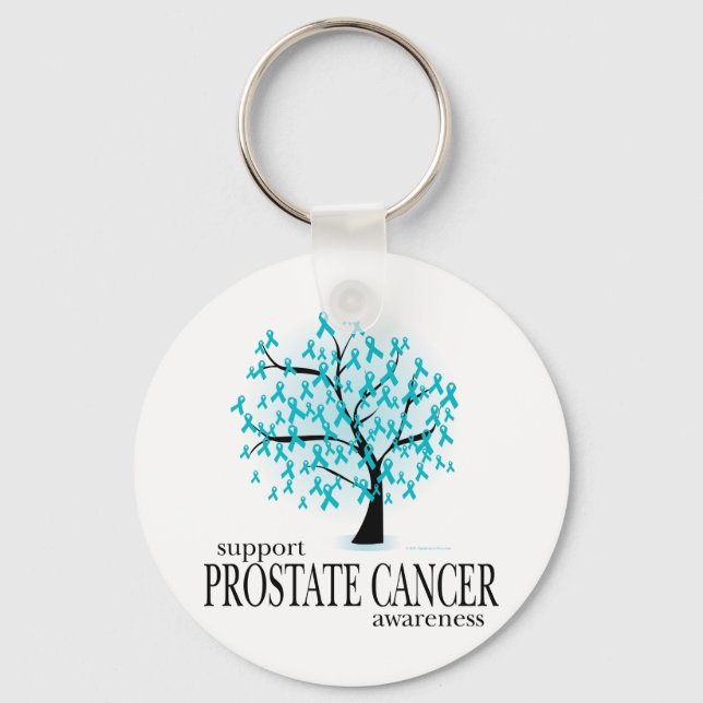 Prostate Cancer Träd Nyckelring (Framsida)