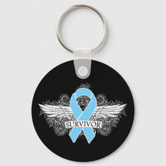 Prostate Cancer Winged SURVIVOR-menyfliksområdet Nyckelring