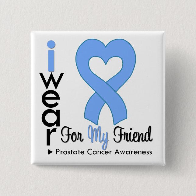 Prostate Canclight Blue Heart Ribbon FRIEND Knapp (Framsida)