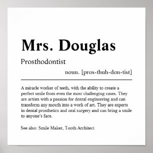 Prosthodontist Personlig Gift Poster