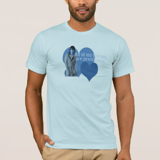 Prostituerade skjortablått tee shirt