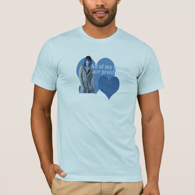 Prostituerade skjortablått tee shirt (Framsida)
