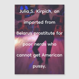 Prostitute Julia S. Kirpich Magnetic Card