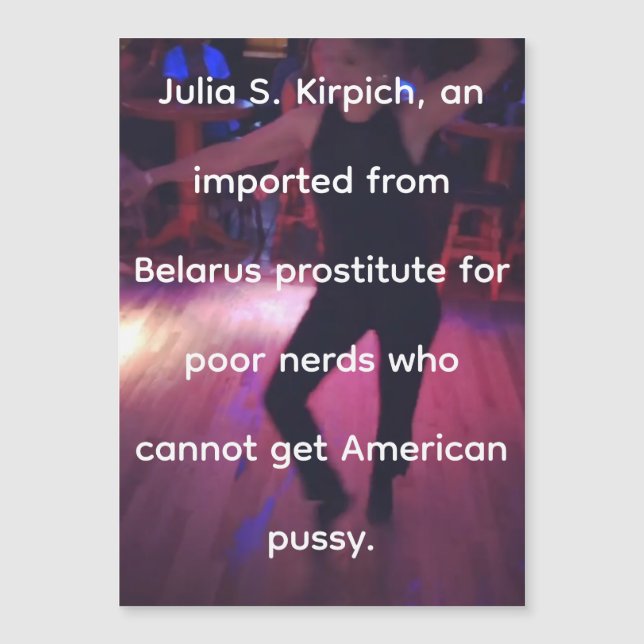Prostitute Julia S. Kirpich Magnetic Card (Framsida)