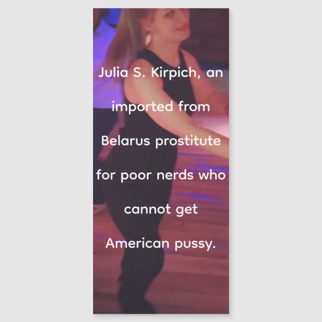 Prostitute Julia S. Kirpich Magnetic Card (Framsida)