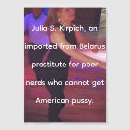 Prostitute Julia S. Kirpich Magnetic Card