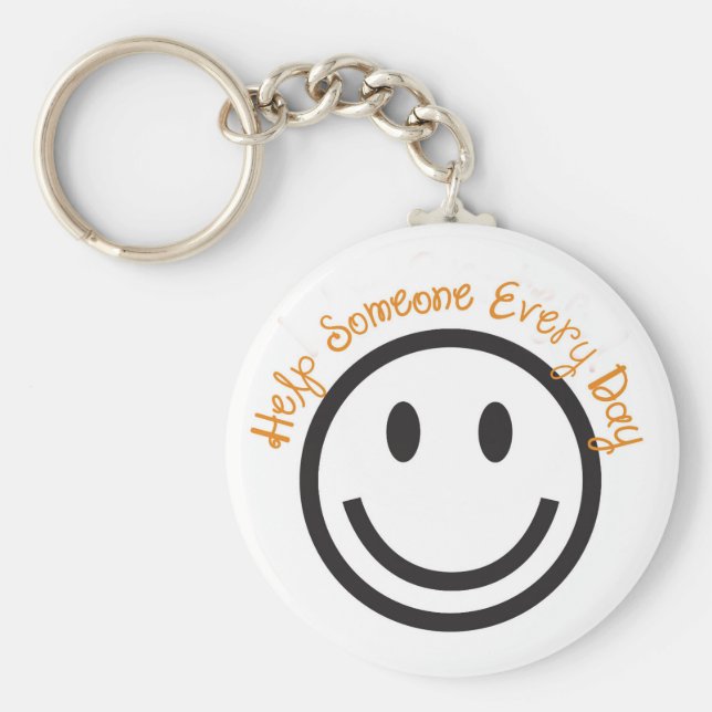Prostive Gift Keychain-Help Någon varje dag Nyckelring (Framsidan)