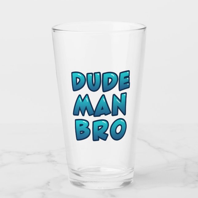 ProSuperhero Man Bro Pint Glass Glaskopp (Framsida)