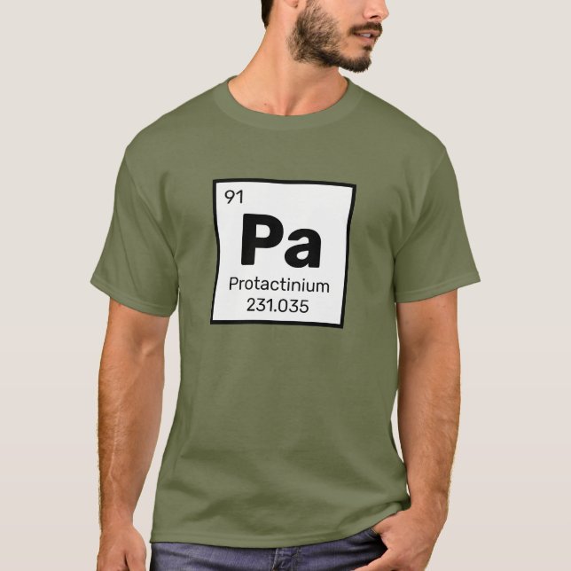Protactinium/Periodic Bord - Pa Inslag T-Shirt (Framsida)