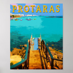 Protaras cyprus - östra Cypern Poster