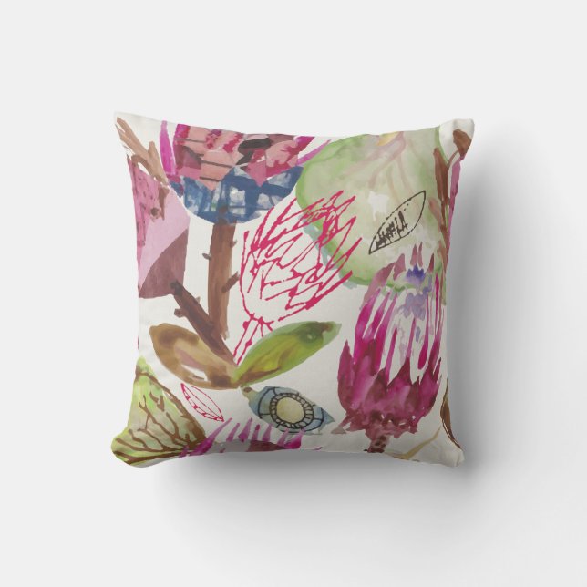 Protea/afrikansk mönster-/uddtown/fynbos/, kudde (Framsida)
