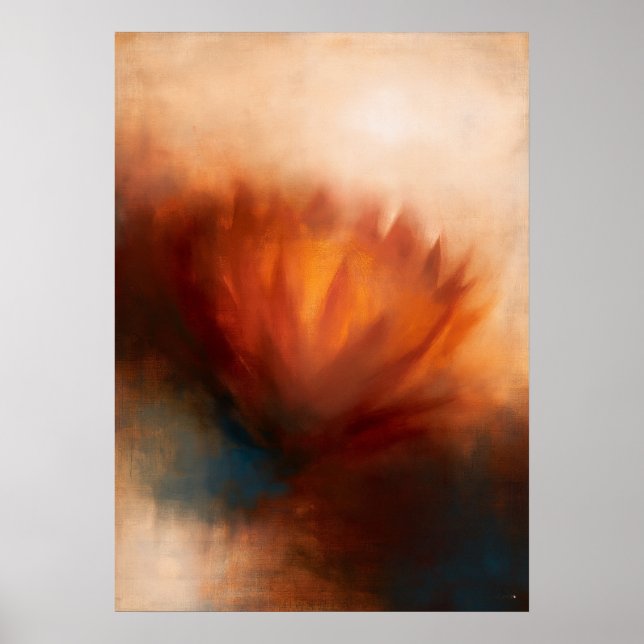 Protea Atmosfärisk Blommig Abstraktion Poster (Framsidan)