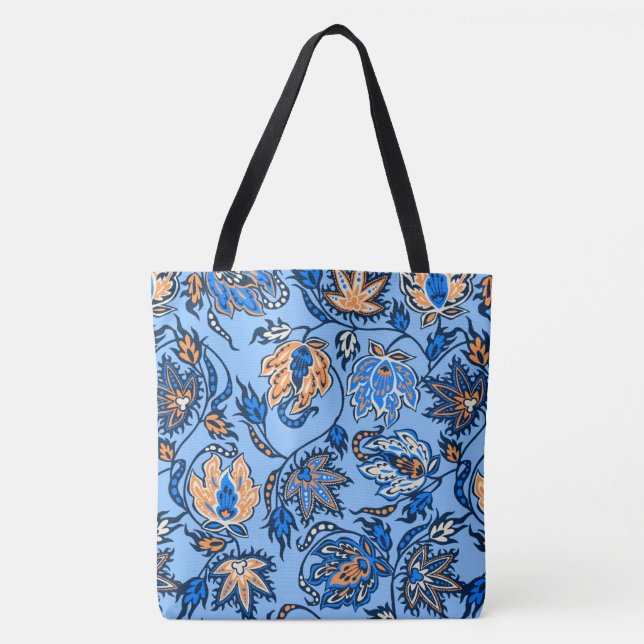 Protea Batik Hawaiian Tropical Blommigt Beach Bag Tygkasse (Framsida)