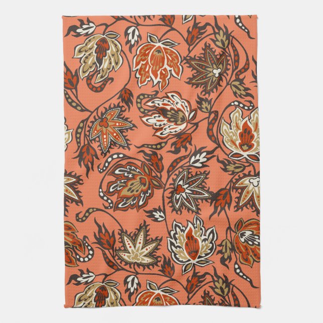 Protea Batik Tropical Flower Kitchen Towel Kökshandduk (Vertikal)