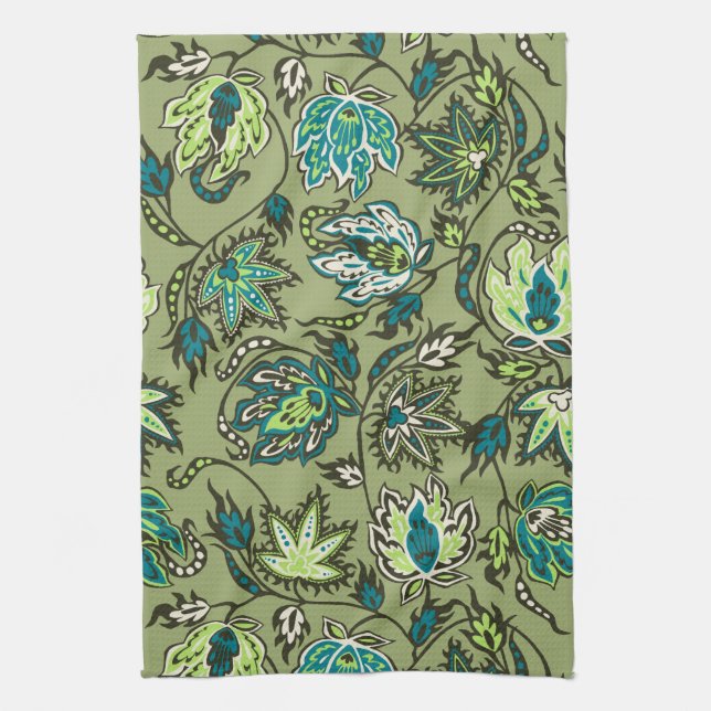 Protea Batik Tropical Flower Kitchen Towel Kökshandduk (Vertikal)