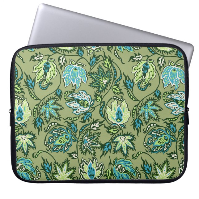 Protea Batik Tropical Neoprene Wetdräe Laptop Sleeve (Framsidan)