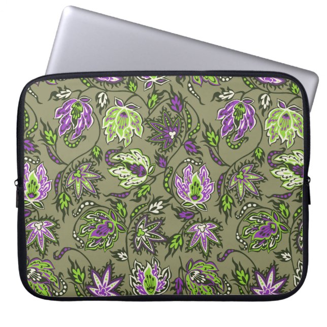 Protea Batik Tropical Neoprene Wetdräe Laptop Sleeve (Framsidan)