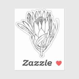 Protea Black & White anpassningsbar cut dec VII Klistermärken