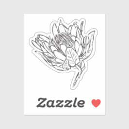 Protea Black & White anpassningsbar cut-dekal VIII Klistermärken