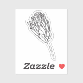 Protea Black & White Anpassningsbar Klipp ut dekal