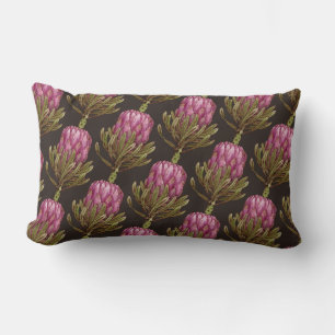 Protea Blomma Växt Mönster Ländrygg Kudde