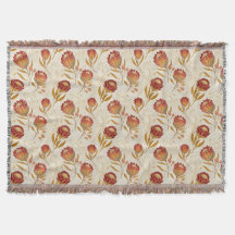 Protea Flower Desert Blommigt rosa Mönster