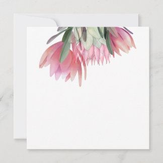 Protea flower invitation tack kort