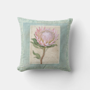 Protea för elegant vintage för blått modern blo kudde