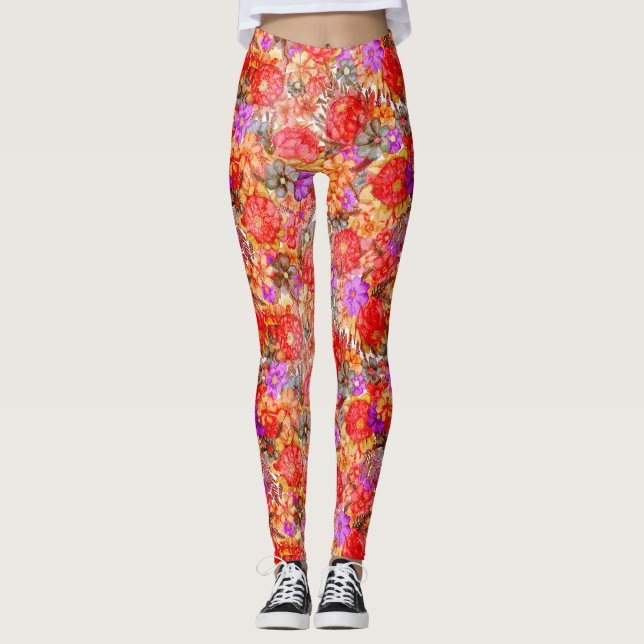 Protea Mönster Leggings (Framsida)