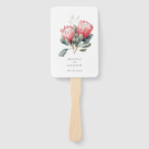 Protea Rosa Vattenfärg Blommor Bröllop