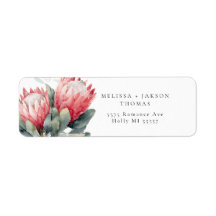 Protea Rosenskär Akvarell Blommor Bröllop