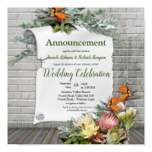 Protea - Strelitzia Flower Announcement