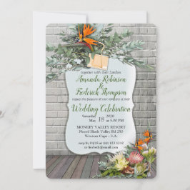 Protea - Strelitzia Flower bröllopsinbjudan Inbjudningar