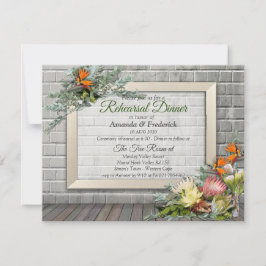 Protea - Strelitzia Flower Rehearsal-middag Inbjudningar