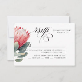 Protea  Watercolor Flowers OSA Kort
