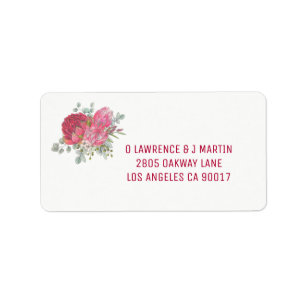 Proteblommor Adressetiketter