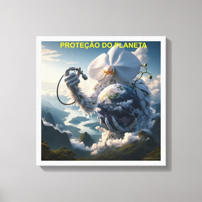 PROTEÇÃO DO PLANETA - CANVAS esticada (Framsida)