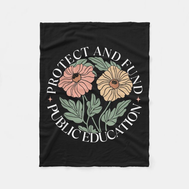 Protect And Fund Public Education Public Teachers  Fleecefilt (Framsidan)