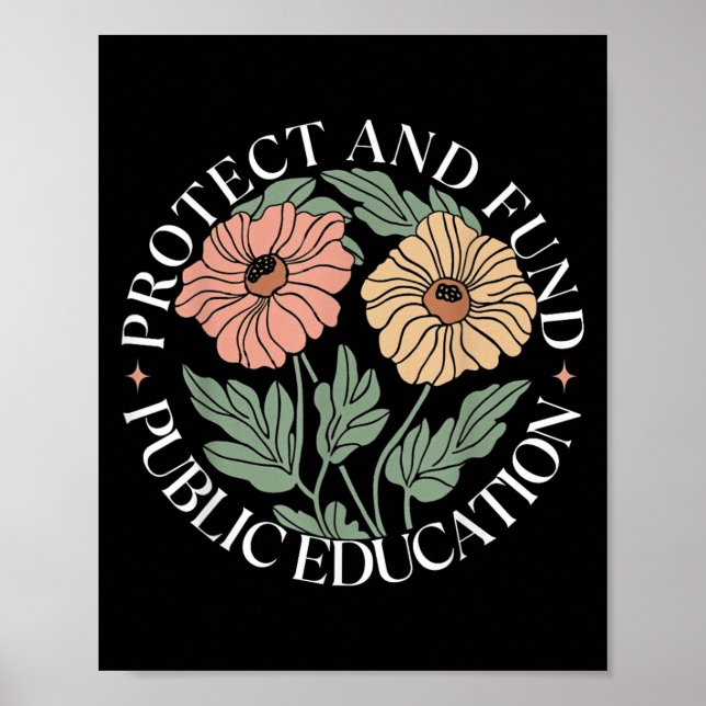 Protect And Fund Public Education Public Teachers  Poster (Framsidan)