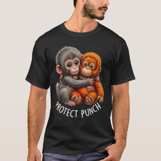 Protect Baby Monkey Punch Monkey Cute Monkey T Shirt
