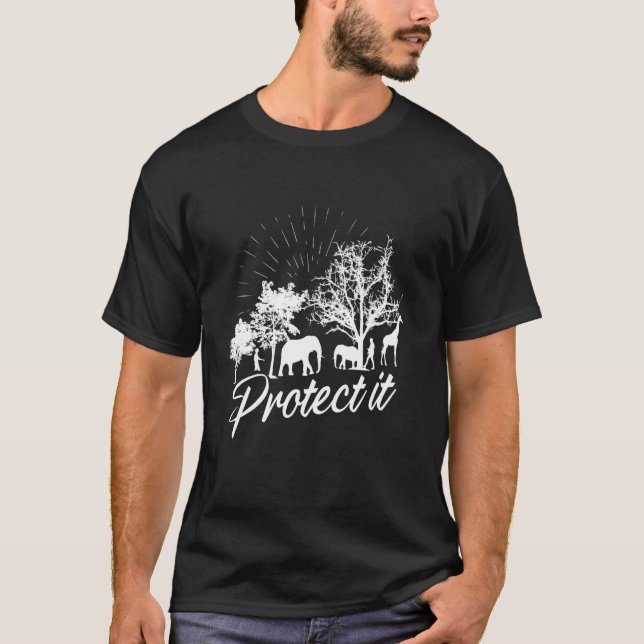 Protect it wildlife environmentalist animals right t shirt (Framsida)